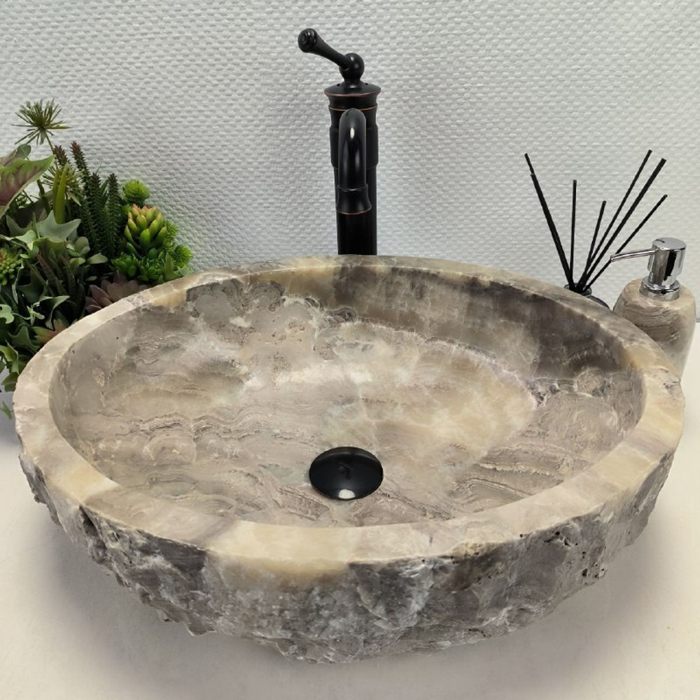 Раковина из оникса Erozy Grey EO-62230 51*40*15 0096