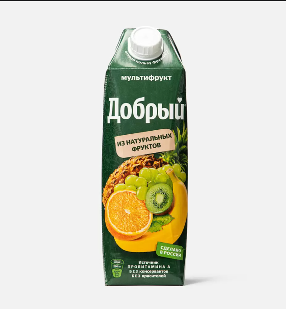 Добрый сок "Мультифрукт" 1,0 л. (12 шт. в упаковке)