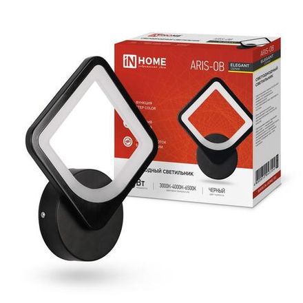 Светильник светодиодный ELEGANT ARISTO-B 15Вт 3000-6500К 1050лм 230В STEP COLOR черн. IN HOME 4690612043104