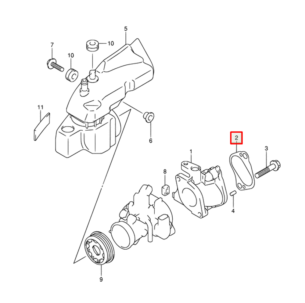Прокладка карбюратора SUZUKI  DF9,9-20A