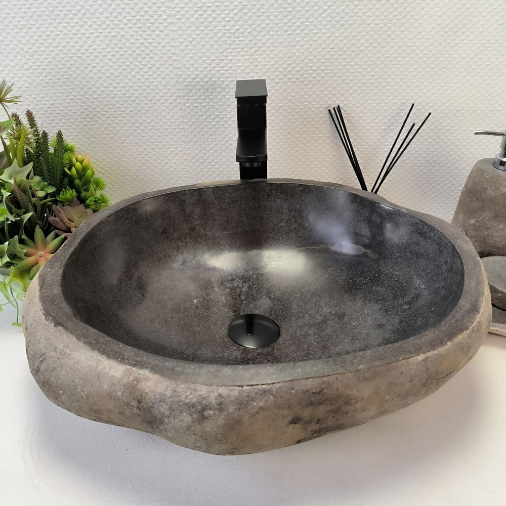 Раковина из речного камня RS-63326 (52*43*15) 0122