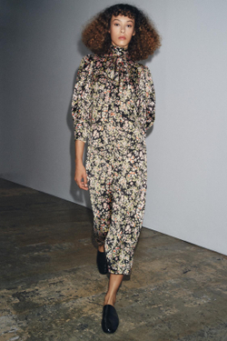 ZARA ПЛАТЬЕ МИДИ С ЦВЕТОЧНЫМ ПРИНТОМ — ZW COLLECTION, РАЗНОЦВЕТНЫЙ