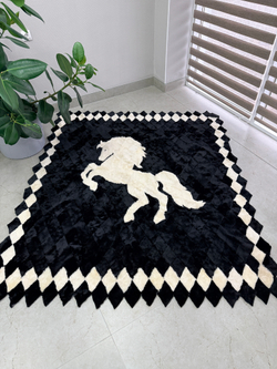 Покрывало меховое ковер из шкуры овчины