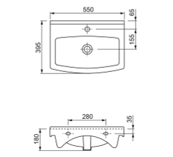Раковина Cersanit CERSANIA-55 UM-CE55