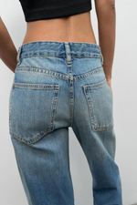 Джинсы TRF с высокой талией и широкими брючинами - ZARA
