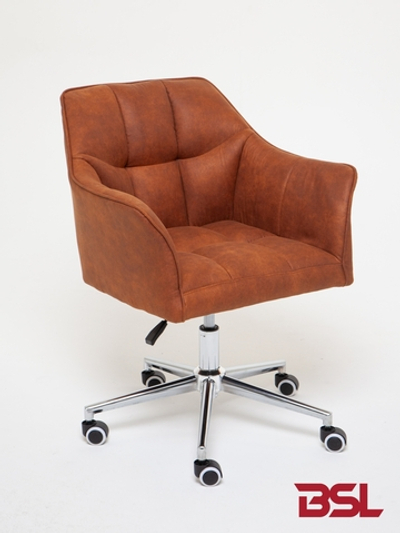 Кресло BSL-102 TBC эко-кожа коричневая