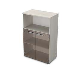 9ШД.017.4 Шкаф средний со стеклом и нишей (800*450*1245)