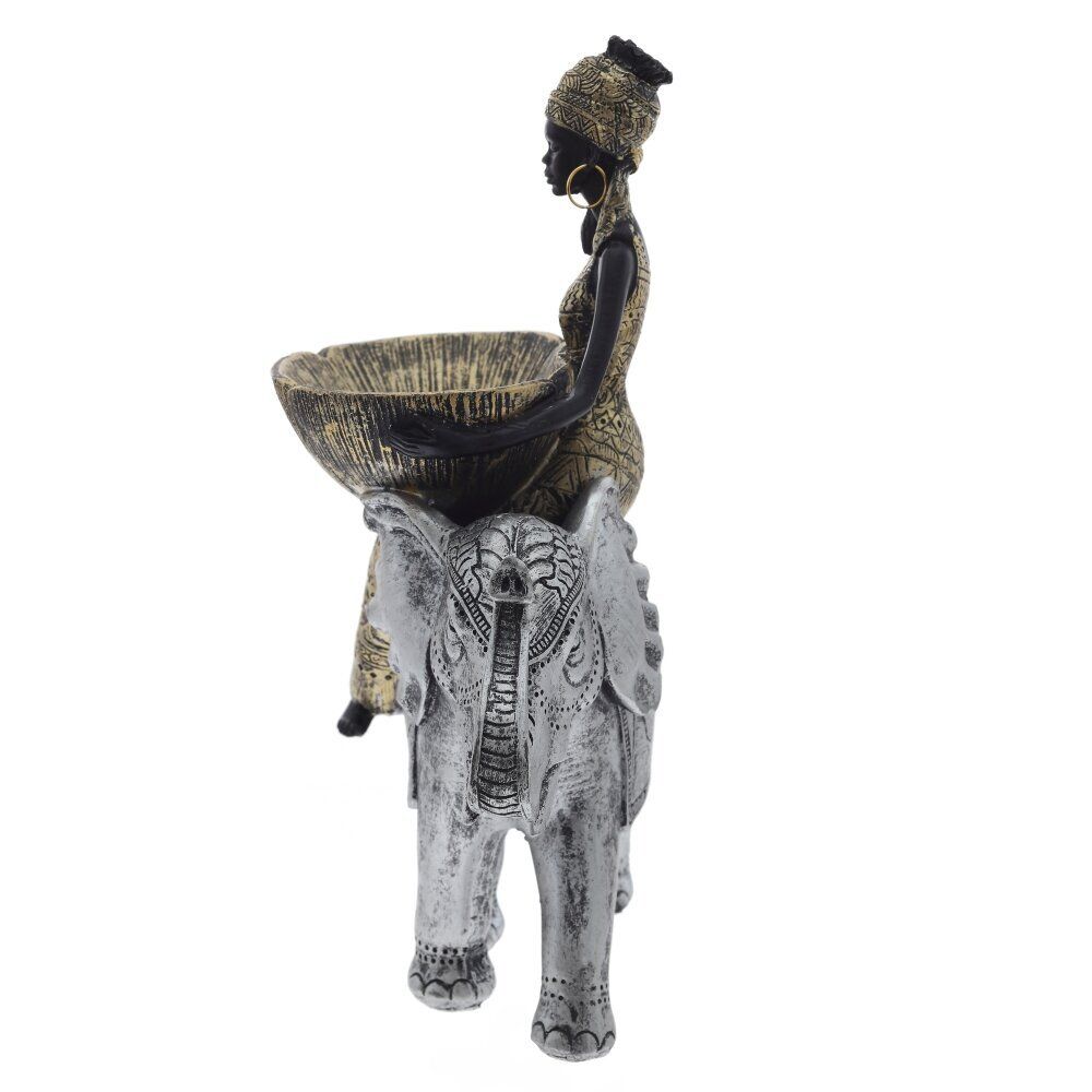 GAEM Фигурка декоративная "Африканка на слоне", L19 W10 H26 см