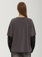 Женский Лонгслив Sigilism Print Grey Layered