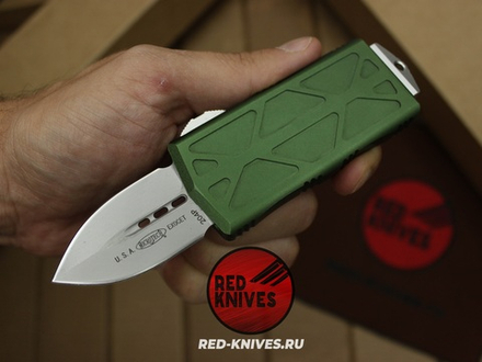 Нож Microtech Exocet D/E - кинжальный клинок, зеленая рукоять RK/Н32