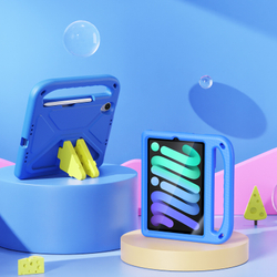 Детский чехол синего цвета на планшет iPad Mini 6 и iPad Mini 7 от Dux Ducis, серия Puff Series Case