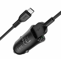 Автомобильное зарядное устройство Hoco Z39 + кабель