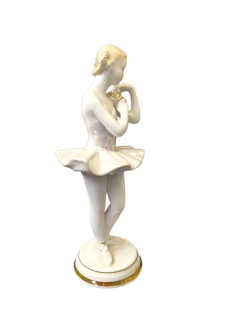 Фарфоровая статуэтка "Балерина с Цветком" ДФЗ Вербилки