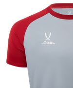 Футболка тренировочная JOGEL PREMIER PerFormDRY Training Tee, серый/темно-красный