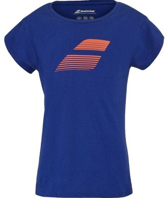 Футболка для девочки теннисная Babolat Exercise Cotton Girl - небесный