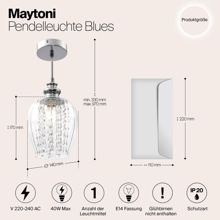 Подвесной светильник Maytoni Blues MOD044-PL-01-N