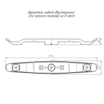Держатель плоского кабеля двусторонний для прямого монтажа на 8 мест черный (20шт/уп) Промрукав