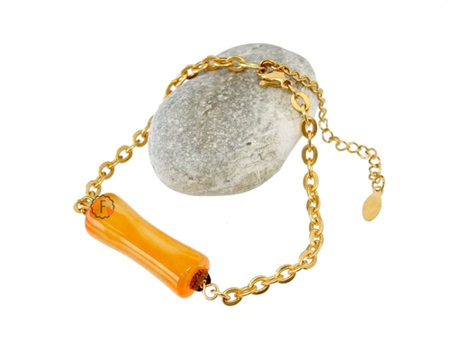 браслет из сердолика на цепочке