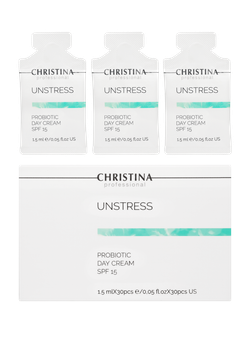 CHRISTINA Unstress-Probiotic day cream SPF-15 sachets kit 30 pcs