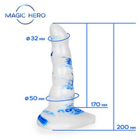 Фантазийный фигурный фаллоимитатор 20см Bior Toys Magic Hero MH-13004