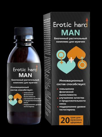 Мужской биогенный концентрат Erotic hard Man, 250 мл