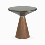Кофейный столик Vaso Wood диаметр 50 коричневый. черный