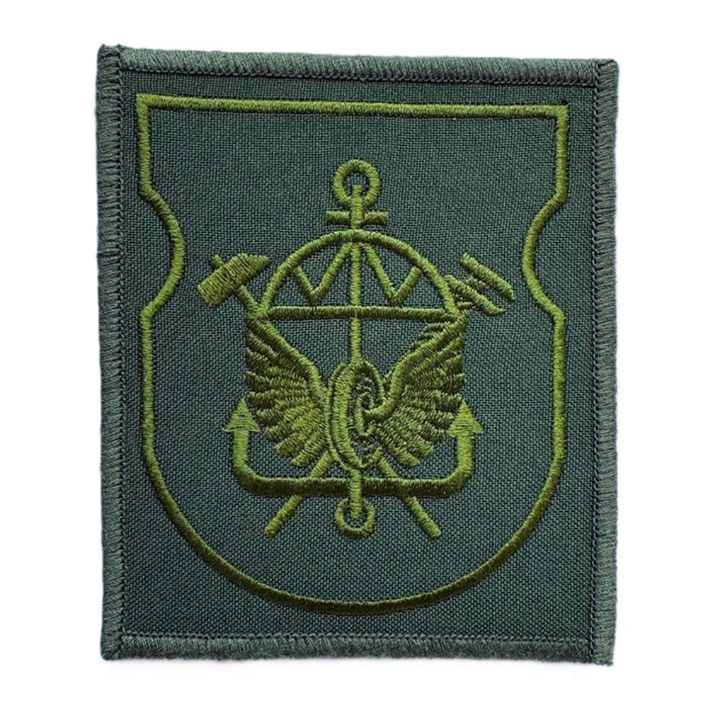 Шеврон вышитый батальона ЖДВ полевой (молот,ключ) на липучке