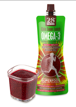 Ассорти Супер-ланчи 28SEEDS Чиа ОМЕГА-3 10 шт: Банан+Манго 5 шт, Банан+Вишня 5 шт, пп