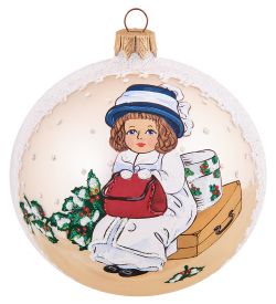 Элита НФШ-1684 Ел.украшение Шар «Девочка с сумочкой» 100 мм