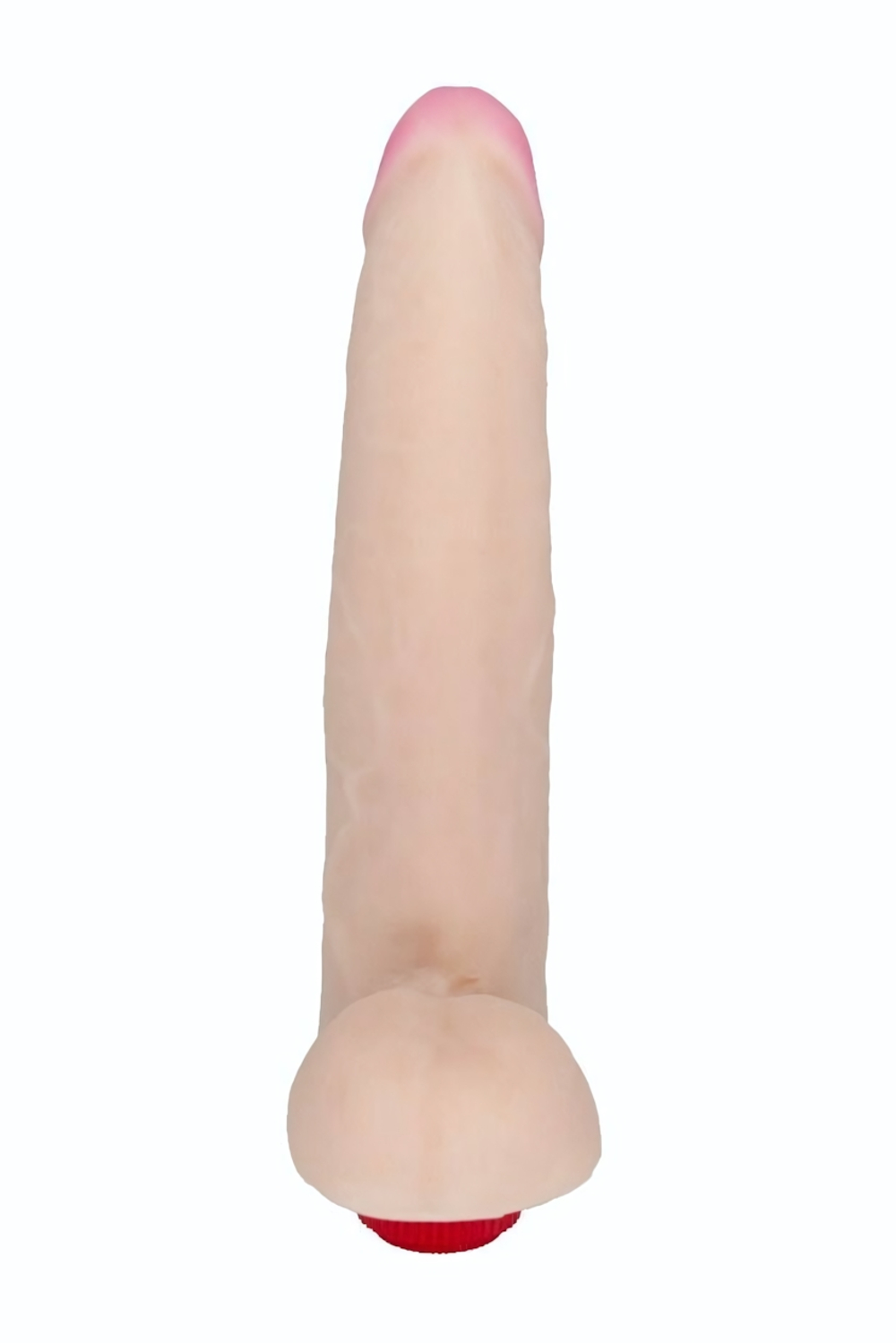 Реалистичный вибромассажёр из приятного на ощупь материала - 25,4 см. (Цвет: телесный)