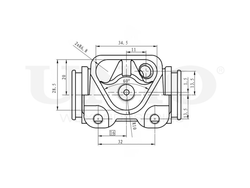 Цилиндр тормозной колесный правый UNIO BRC-20536