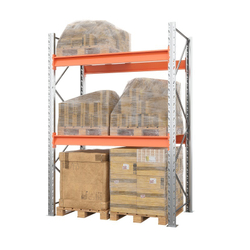 Стеллаж паллетный металлический 3500х1800х1100 мм (70.1.5). Ярусы: пол+2