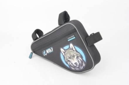 Cумка под раму, карман для телефона внутри сумки, 240*180*60мм, рисунок - Волк FB 05-1 Wolf