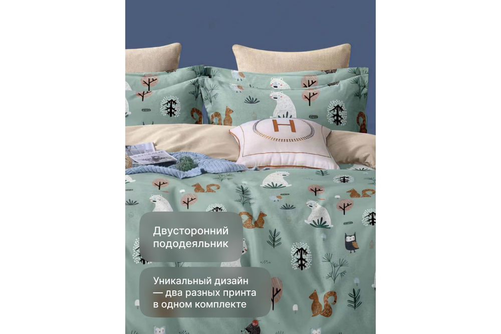 Постельное белье GoodNight Сатин Делюкс Кидс В143 с компаньоном 1,5 сп. (с нав. 50х70)