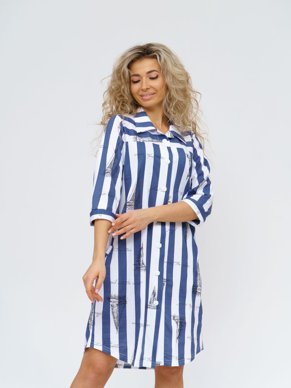 433 Халат "Парус/синий" SveTekst (Акция)