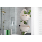 Органайзер для ванной surf, organic, 25,3х21,6х6,5 см, молочный