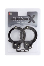 Чёрные наручники из листового металла BONDX METAL CUFFS BLACK (Цвет: черный)