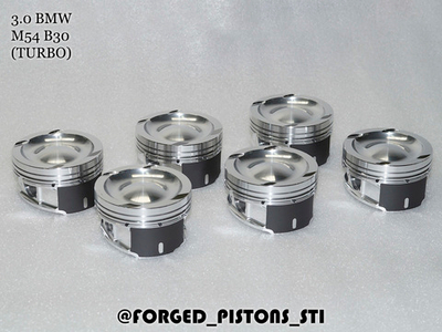 Поршни СТИ BMW 3,0l M54B30 ТУРБО (CR=8,2) кольца 1,5/1,5/2,0
