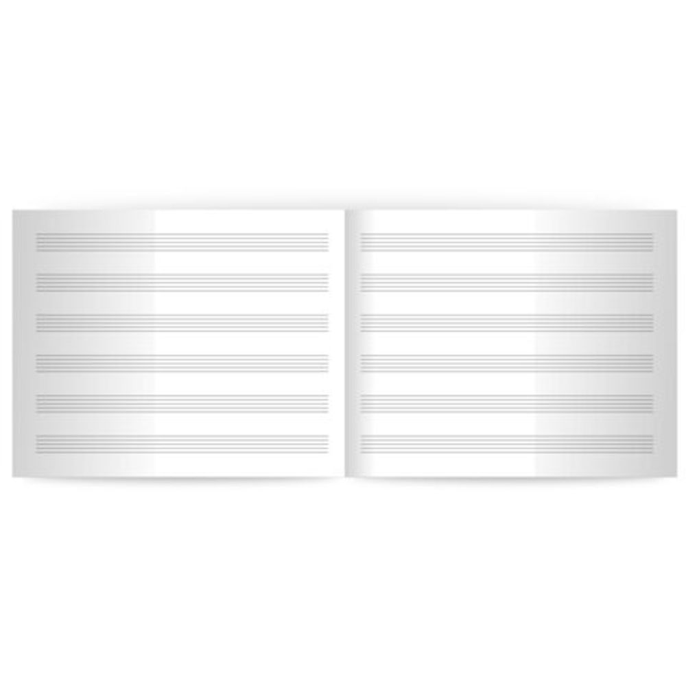 Тетрадь для нот А5, 24 л., обложка мелованный картон, горизонтальная, на скобе, BRAUBERG, "Музыка", 404639