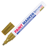 Маркер-краска лаковый (paint marker) 4 мм золотой нитро-основа алюминиевый корпус BRAUBERG PROFESSIONAL PLUS (12 штук в упаковке)