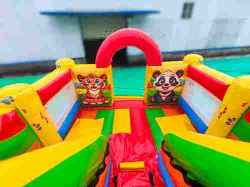 Надувной батут-горка «Зверята-непоседы», 6x4x4.5 м