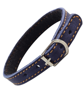 Ошейник на синтепоне безразмерный кожаный, 12*300мм, Gamma