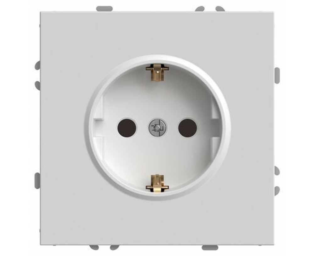 Розетка 1-местная с покрытием Soft Touch с защитной шторкой с/з (механизм), 250В, 16А, серия Эмили, RST16-5110-01, белый фарфор (РАМКА ПРИОБРЕТАЕТСЯ ОТДЕЛЬНО), STEKKER 49880