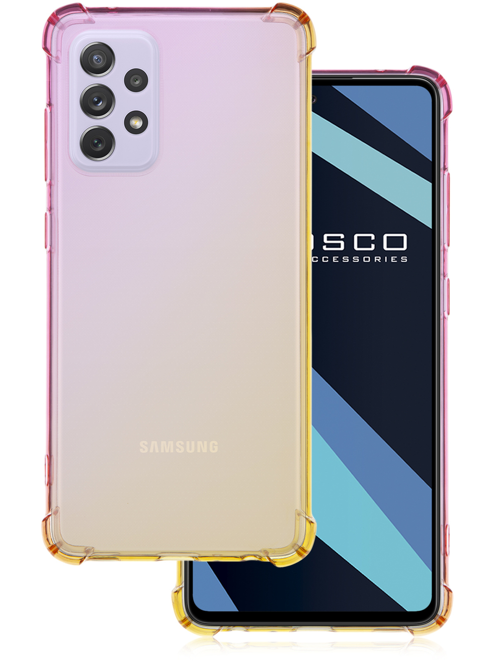 Чехол ROSCO для Samsung Galaxy A72 оптом (арт. SS-A72-HARD-TPU-PINK-GOLD)