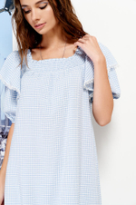51387 Платье женское (бело-голубой)