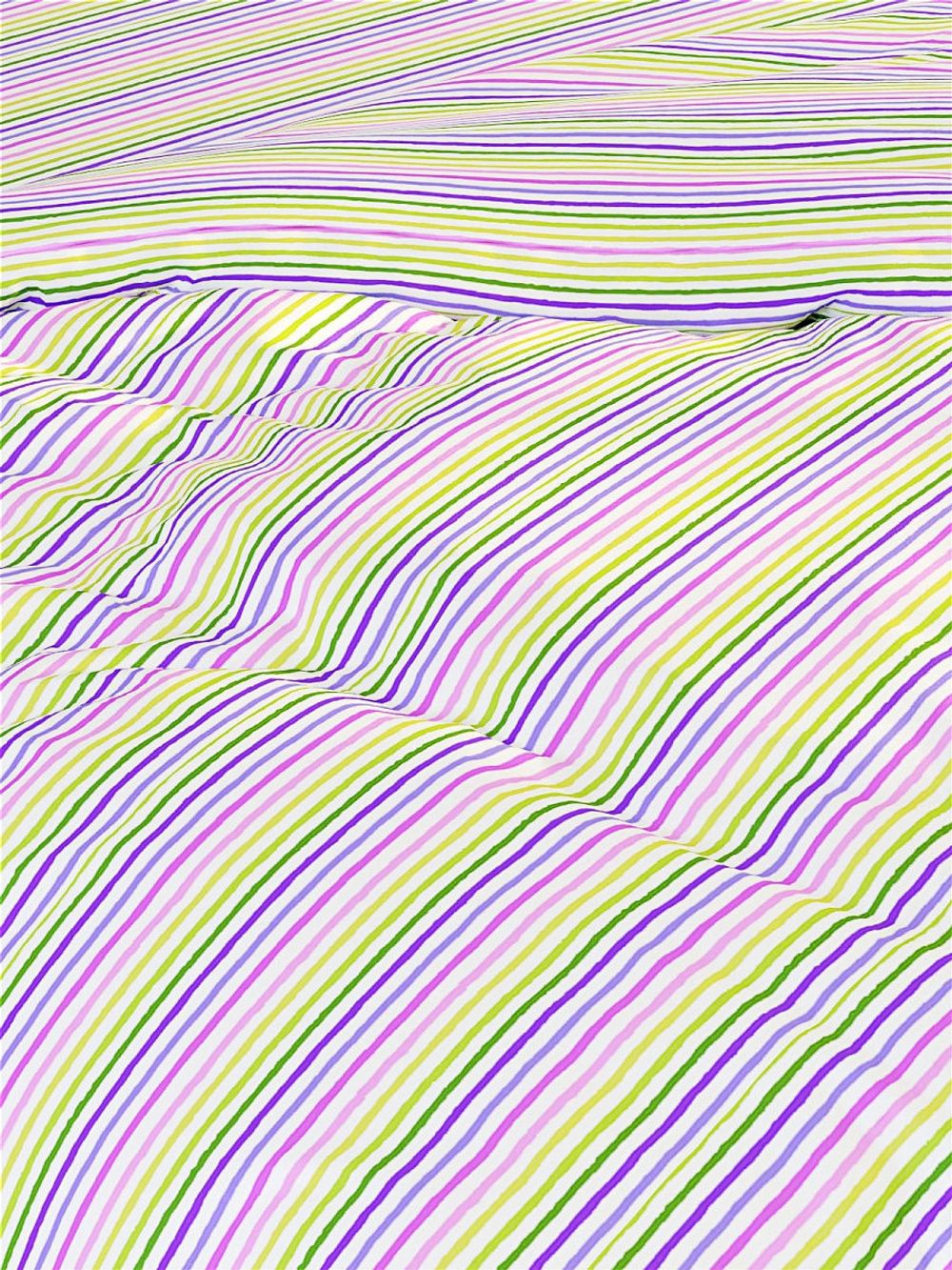 Пододеяльник Сказка "Яркая полоска" евро на молнии 200х215 см, перкаль