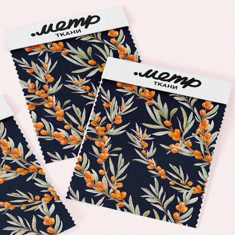 Ткань мембрана облепиха на ветке