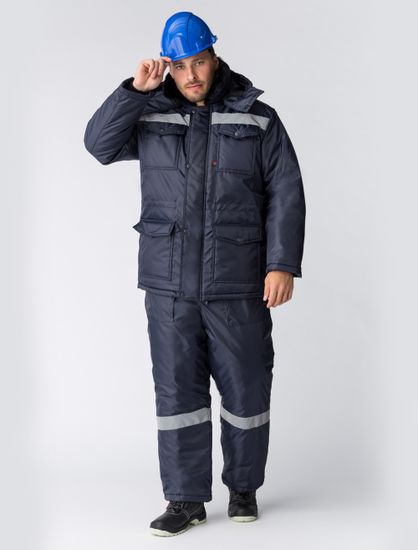 Костюм зимний "Мастер Ультра" полукомбинезон (т.синий)