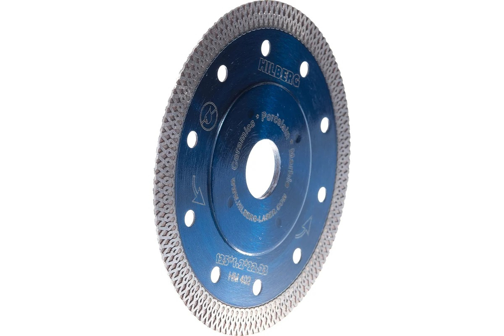 Диск алмазный отрезной по керамике 125х1.2х22.23 мм Hilberg Turbo Thin X HM402