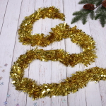 Мишура 2 м 9 см «Праздничное настроение», Золото